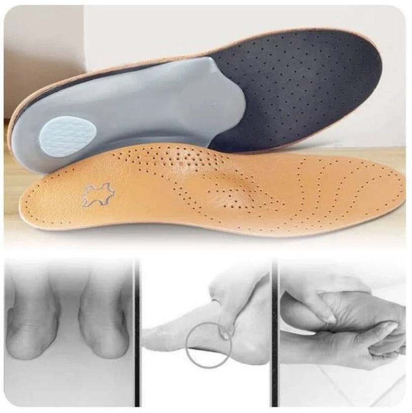 Leather orthopedic insole