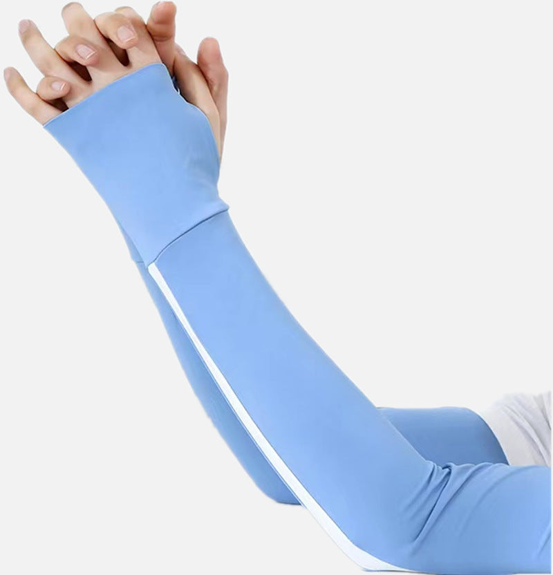 Sunscreen Gloves, Ice Sleeves Women's Summer Ice Silk Sleeves Thin Section, UV Protection Sleeves, Long Arm Guards, Wholesale Outdoor Riding